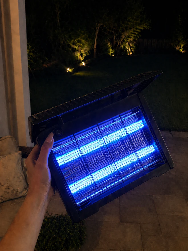 NovaVolt Solar near an outdoor dining table